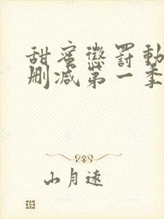 甜蜜惩罚动漫无删减第一季