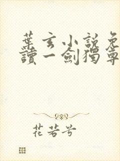 叶玄小说免费阅读一剑独尊