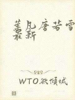 叶凡唐若雪今天最新