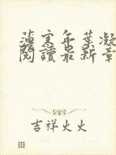 薄寒年叶凝免费阅读最新章节