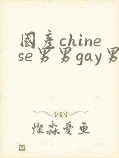 国产chinese男男gay男男封面