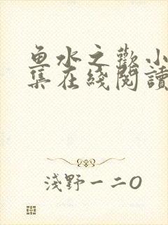 鱼水之欢小说全集在线阅读