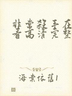 非常杀手在线观看高清完整版免费封面