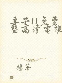 妻子11免费完整高清电视剧在线看