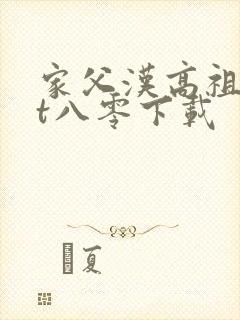 家父汉高祖txt八零下载封面