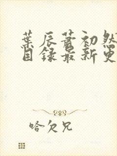 叶辰萧初然全部目录最新更新章节