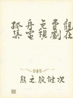 孤舟免费观看全集电视剧在线观看