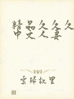 精品久久久久久中文人妻