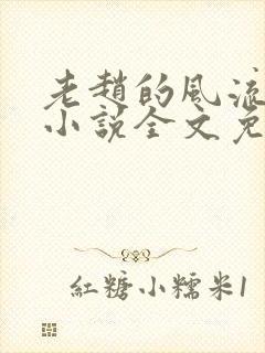 老赵的风流人生小说全文免费阅读