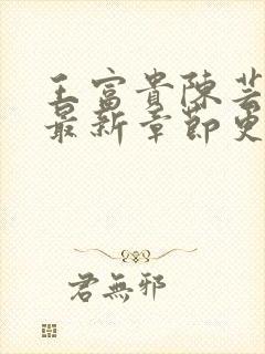 王富贵陈芸小说最新章节更新时间