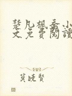 楚凡枫乔小说全文免费阅读最新章节封面