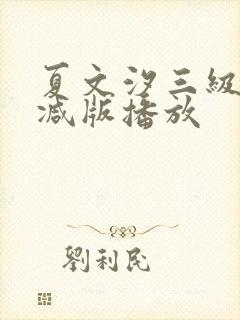 夏文汐三级无删减版播放