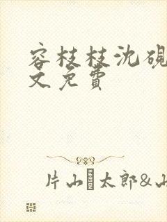 容枝枝沈砚书全文免费