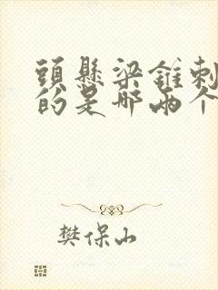 头悬梁锥刺股说的是哪两个人封面