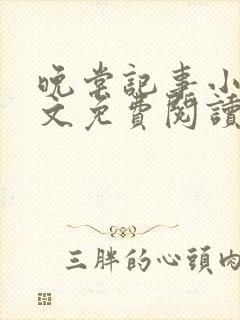 晚棠记事小说全文免费阅读封面