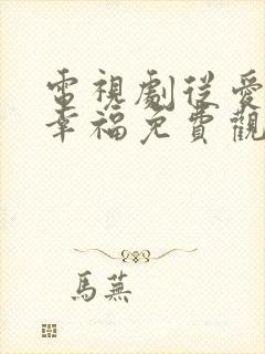 电视剧从爱情到幸福免费观看全集