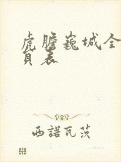 虎胆巍城全部演员表