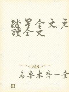 踏星全文免费阅读全文