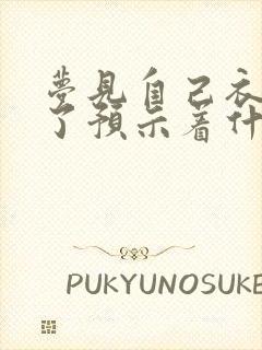 梦见自己衣服丢了预示着什么封面