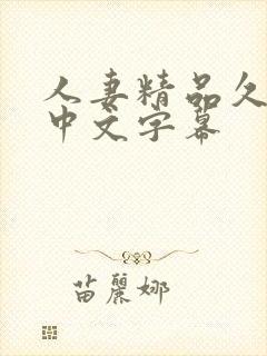 人妻精品久久久中文字幕