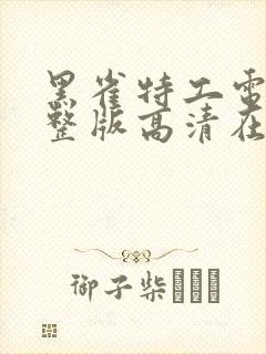 黑雀特工电影完整版高清在线