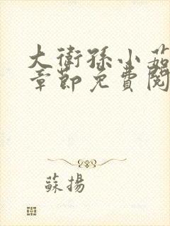 大卫孙小茹最新章节免费阅读全文