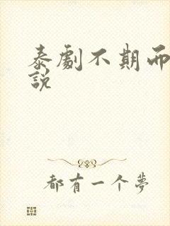 泰剧不期而爱小说