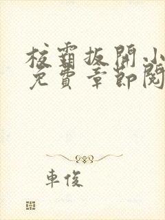 校霸扳开小班长免费章节阅读