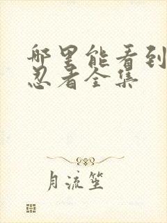 哪里能看到火影忍者全集