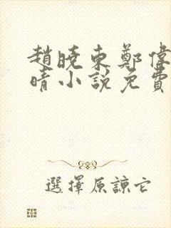 赵晓东郑伟吴雪晴小说免费阅读