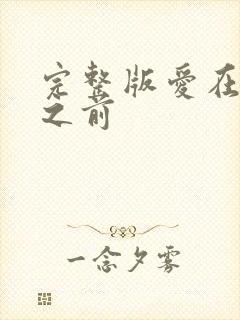 完整版爱在日落之前封面