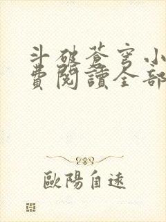 斗破苍穹小说免费阅读全部无广告封面