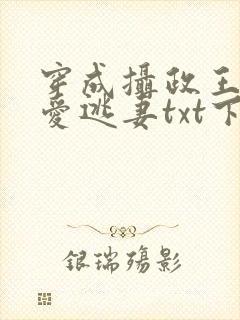 穿成摄政王的侍爱逃妻txt下载封面