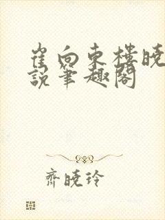 崔向东楼晓雅小说笔趣阁