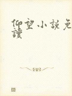 仰望小说免费阅读