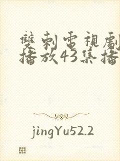 双刺电视剧全集播放43集播出封面