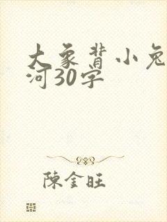 大象背小兔子过河30字