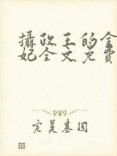 摄政王的金牌宠妃全文免费阅读封面