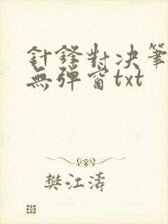 针锋对决笔趣阁无弹窗txt封面