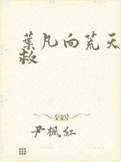 叶凡向荒天帝求救