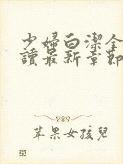 少妇白洁全文阅读最新章节封面