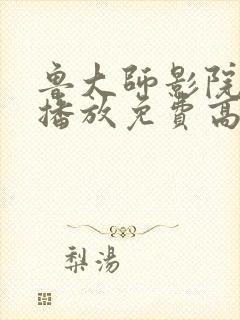 鲁大师影院在线播放免费高清电视剧