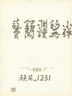 苏铭渊的小说免费阅读无弹窗