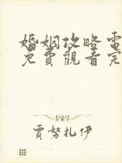 婚姻攻略电视剧免费观看完整版高清