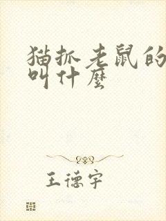 猫抓老鼠的老鼠叫什么封面