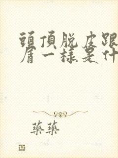 头顶脱皮跟头皮屑一样是什么