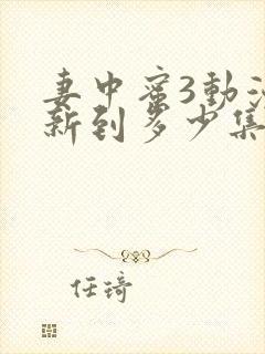 妻中蜜3动漫更新到多少集了