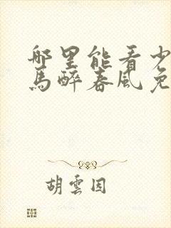 哪里能看少年白马醉春风免费全集封面