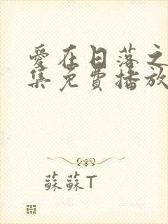 爱在日落之前全集免费播放