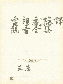 电视剧隐锋免费观看全集